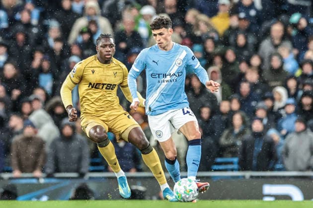 Premier League: Manchester City v Crystal Palace Antoine Semenyo of Manchester City breaks with the ball during the Premier League match Manchester City vs Crystal Palace at Etihad Stadium, Manchester, United Kingdom on 13 May 2026 (Photo by Mark Cosgrove News Images) Manchester Etihad Stadium Greater Manchester United, ManU Kingdom Copyright: xMarkxCosgrove NewsxImagesx