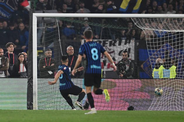 RECORD DATE NOT STATED 13th May 2026, Stadio Olimpico, Rome, Italy; Coppa Italia Football; Lazio versus Inter Milan; Lautaro Martinez of Inter Milan scores the goal for 0-2 DomenicoxCippitelli