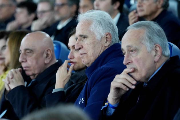 Adriano Galliani , Giovanni MalagÃ² during the Frecciarossa Italian Cup 2025 2026 final soccer match between Lazio and Inter Milan at the Stadio Olimpico in Rome, Italy - May 13, 2026 - Soccer  Copyright: xSpada LaPressex