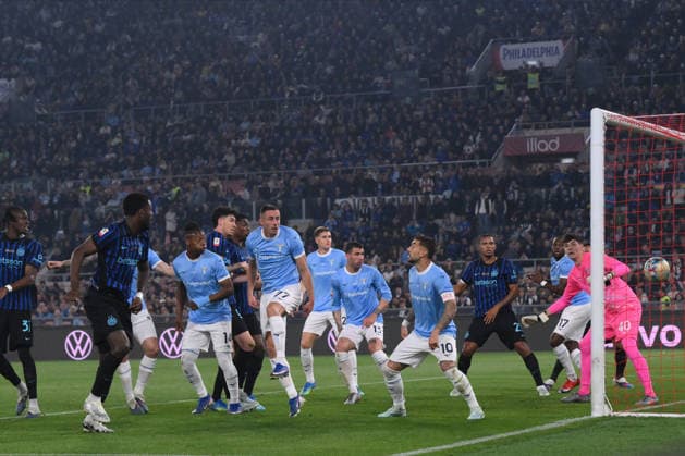 Foto IPP Luciano Adriani Roma 13 05 2026 Calcio Coppa Italia 2025-2026 - Finale Lazio vs Inter Nella foto l autogol di Adam Marusic della Lazio per lo 0 a 1 dell Inter Italy Photo Press - World Copyright Roma italy Italia ITALY  Copyright: xR4924_italyphotopressx