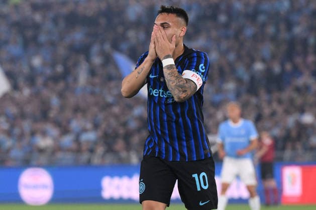 Foto IPP Luciano Adriani Roma 13 05 2026 Calcio Coppa Italia 2025-2026 - Finale Lazio vs Inter Nella foto: Lautaro Martinez dopo l’ occasione di testa Italy Photo Press - World Copyright Roma italy Italia ITALY  Copyright: xR4924_italyphotopressx