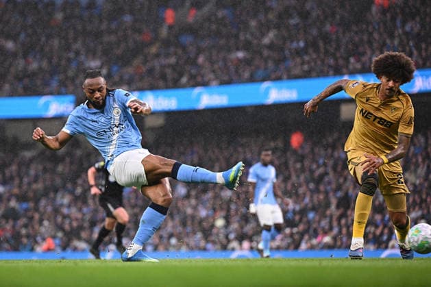 Manchester City v Crystal Palace, Premier League Antoine Semenyo of Manchester City scores his team s first goal during the Manchester City v Crystal Palace Premier League match at the Etihad Stadium, Manchester, England on 13 May 2026 Credit: Ben Roberts Every Second Media Editorial use only. All images are copyright Every Second Media Limited. No images may be reproduced without prior permission. All rights reserved. Premier League and Football League images are subject to licensing agreements with Football DataCo Limited. see https: www.football-dataco.com Copyright: xIMAGO EveryxSecondxMediax ESM-1989-0029 BenxRobertsx xEveryxSecondxMediax