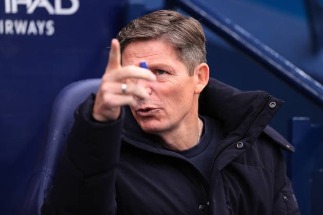 Fußball Premier League Manchester City gegen Crystal Palace 13. Mai 2026 Premier League Manchester City gegen Crystal Palace Crystal Palace Manager Oliver Glasner Foto Simon Stacpoole Abseits Manchester UK  Copyright: xSimonxStacpoolexOffside