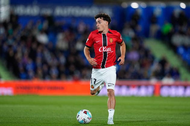 May 13, 2026, Getafe, Madrid, Spain: Jan Virgili of RCD Mallorca runs with the ball during the Spanish League, LaLiga EA Sports, football match played between Getafe CF and RCD Mallorca at Coliseum de Getafe stadium on May 13, 2026, in Getafe, Spain. Getafe Spain - ZUMAa181 20260513_zaa_a181_187 Copyright: xDennisxAgyemanx