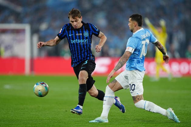 SS Lazio v FC Internazionale - Coppa Italia Final Nicolo Barella of FC Internazionale in action during the Coppa Italia Frecciarossa final match between SS Lazio and FC Internazionale at Olympic Stadium on May 13, 2026 in Rome, Italy Rome Stadio Olimpico Lazio Italy Copyright: xGiuseppexMaffiax BRU01260