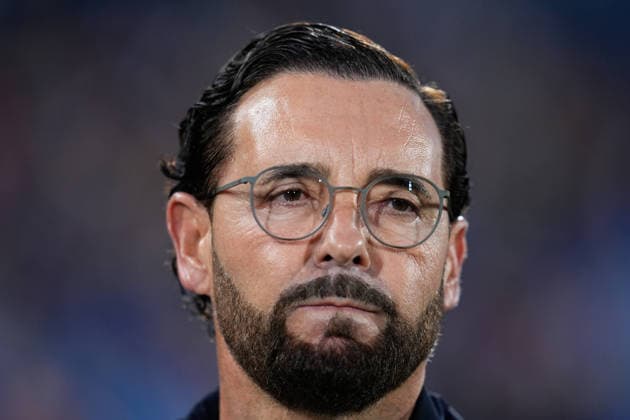 May 13, 2026, Getafe, Madrid, Spain: Jose Bordalas, head coach of Getafe CF, looks on during the Spanish League, LaLiga EA Sports, football match played between Getafe CF and RCD Mallorca at Coliseum de Getafe stadium on May 13, 2026, in Getafe, Spain. Getafe Spain - ZUMAa181 20260513_zaa_a181_193 Copyright: xDennisxAgyemanx