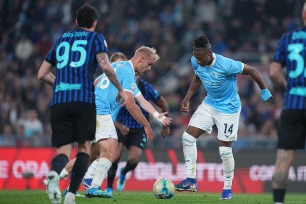 Lazio™s Tijjani Noslin during the Frecciarossa Italian Cup 2025 2026 final soccer match between Lazio and Inter Milan at the Stadio Olimpico in Rome, Italy - May 13, 2026 - Soccer  Copyright: xAlfredoxFalcone LaPressex