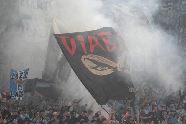 Lazio supporter during the Frecciarossa Italian Cup 2025 2026 final soccer match between Lazio and Inter Milan at the Stadio Olimpico in Rome, Italy - May 13, 2026 - Soccer  Copyright: xFabrizioxCorradetti LaPressex