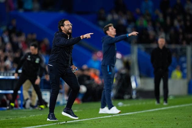 May 13, 2026, Getafe, Madrid, Spain: Jose Bordalas, head coach of Getafe CF, gestures during the Spanish League, LaLiga EA Sports, football match played between Getafe CF and RCD Mallorca at Coliseum de Getafe stadium on May 13, 2026, in Getafe, Spain. Getafe Spain - ZUMAa181 20260513_zaa_a181_280 Copyright: xDennisxAgyemanx