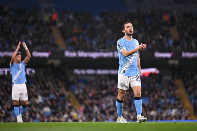 Manchester City v Crystal Palace, Premier League Bernardo Silva of Manchester City reacts during the Manchester City v Crystal Palace Premier League match at the Etihad Stadium, Manchester, England on 13 May 2026 Credit: Ben Roberts Every Second Media Editorial use only. All images are copyright Every Second Media Limited. No images may be reproduced without prior permission. All rights reserved. Premier League and Football League images are subject to licensing agreements with Football DataCo Limited. see https: www.football-dataco.com Copyright: xIMAGO EveryxSecondxMediax ESM-1989-0043 BenxRobertsx xEveryxSecondxMediax