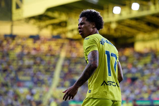 Kings League Italy 2026 May 13, 2026, Villarreal, Castellon, Spain Tajon Buchanan of Villarreal CF reacts during the Spanish championship LaLiga football match between Villarreal CF and Sevilla CF on 13 May 2026 at Ceramica Stadium in Villarreal, Spain Villarreal Fonzies Arena Spain Spanish La Liga EA Sports soccer match Villarreal vs Sevilla Copyright: xCerezox