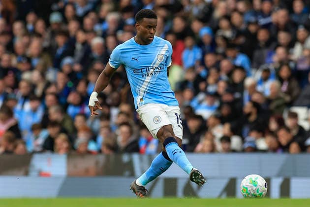 Manchester City v Crystal Palace, Premier League Marc Guehi (15) of Manchester City passes the ball during the Premier League match between Manchester City and Crystal Palace at the Etihad Stadium, Manchester, UK on 13 May 2026. Manchester Etihad Stadium Manchester UK Editorial use only DataCo restrictions apply See www.football-dataco.com , Copyright: xConorxMolloyx PSI-24240-0047