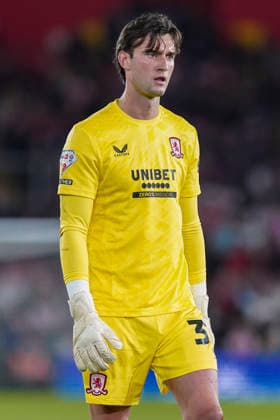 Southampton v Middlesbrough, Sky Bet Championship Middlesbrough goalkeeper Sol Brynn (31) during the Southampton v Middlesbrough EFL Sky Bet Championship Play-Off Semi-Final 2nd Leg match at St Mary s Stadium, Southampton, England on 12 May 2026 Credit: Robbie Hoad Every Second Media Editorial use only. All images are copyright Every Second Media Limited. No images may be reproduced without prior permission. All rights reserved. Premier League and Football League images are subject to licensing agreements with Football DataCo Limited. see https: www.football-dataco.com Copyright: xIMAGO EveryxSecondxMediax ESM-1990-0066 RobbiexHoadx xEveryxSecondxMediax