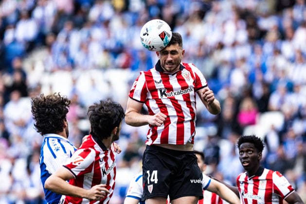 May 13, 2026, Barcelona, Barcelona, Spain: BARCELONA, SPAIN - MAY 13: Aymeric Laporte of Athletic Club in action during the LaLiga EA Sports match between RCD Espanyol and Athletic Club at RCDE Stadium on May 13, 2026 in Barcelona, Spain. Soccer 2026: RCD Espanyol V Athletic Club - LaLiga EA Sports  - ZUMAs316 20260513_znp_s316_004 Copyright: xMartixSeguraxRamonedax