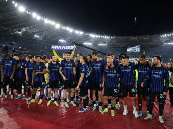 Coppa Italia final SS Lazio and FC Internazionale Inter Celebrate victory trophy during the Coppa Italia final between SS Lazio and FC Internazionale at the Stadio Olimpico in Rome on 13 May 2026. ABP10213 Copyright: xAntonioxBalascox