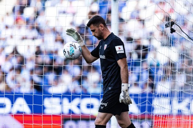 May 13, 2026, Barcelona, Barcelona, Spain: BARCELONA, SPAIN - MAY 13: Unai Simon of Athletic Club in action during the LaLiga EA Sports match between RCD Espanyol and Athletic Club at RCDE Stadium on May 13, 2026 in Barcelona, Spain. Soccer 2026: RCD Espanyol V Athletic Club - LaLiga EA Sports  - ZUMAs316 20260513_znp_s316_018 Copyright: xMartixSeguraxRamonedax