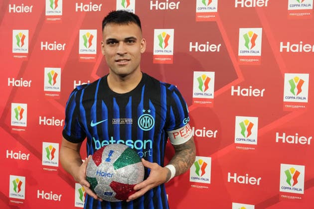 Inter Milan™s Lautaro Martinez during the Frecciarossa Italian Cup 2025 2026 final soccer match between Lazio and Inter Milan at the Stadio Olimpico in Rome, Italy - May 13, 2026 - Soccer  Copyright: xAlfredoxFalcone LaPressex