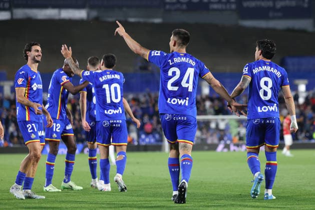 May 13, 2026, Getafe, Madrid, Spain: Zaid Romero of Getafe CF celebrates a goal during the Spanish League, LaLiga EA Sports, football match played between Getafe CF and RCD Mallorca at Coliseum de Getafe stadium on May 13, 2026, in Getafe, Spain. Getafe CF V RCD Mallorca - LaLiga EA Sports  - ZUMAa181 20260513_zaa_a181_324 Copyright: xDennisxAgyemanx