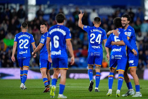 May 13, 2026, Getafe, Madrid, Spain: Zaid Romero of Getafe CF celebrates a goal during the Spanish League, LaLiga EA Sports, football match played between Getafe CF and RCD Mallorca at Coliseum de Getafe stadium on May 13, 2026, in Getafe, Spain. Getafe Spain - ZUMAa181 20260513_zaa_a181_337 Copyright: xDennisxAgyemanx