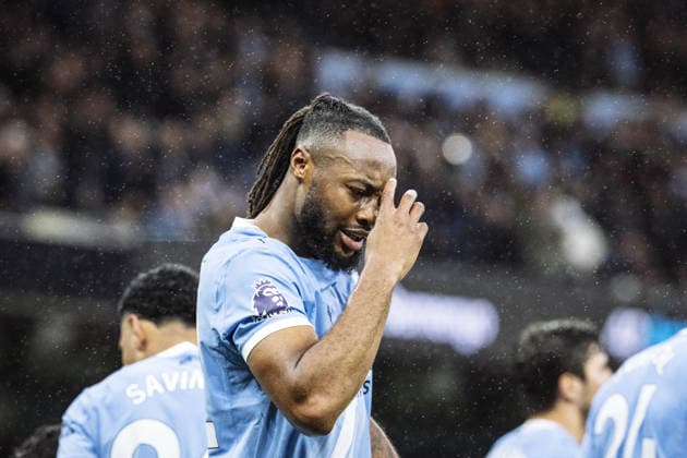 Manchester, England - May 13th 2026: Antoine Semenyo of Manchester City celebrates after scoring the team s first goal during the Premier League 2025 26 League match between Manchester City and Crystal Palace at Etihad Stadium. Copyright: xRichardxCallis SPPx Sportspressphoto_SPR146026