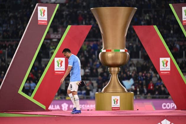 RECORD DATE NOT STATED 13th May 2026, Stadio Olimpico, Rome, Italy; Coppa Italia Football; Lazio versus Inter Milan; Pedro of Lazio disappointed by the defeat DomenicoxCippitelli