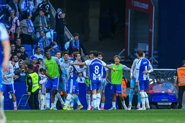 RCD ESPANYOL v ATHLETIC CLUB DE BILBAO RCDE STADIUM BARCELONA. May 13, 2026 RCD ESPANYOL vs ATHLETIC CLUB DE BILBAO May 13,2026 RCD Espanyol finally wins after 18 games. Pere Milla (11) of RCD Espanyol bcelebrates scoring his team s first goal with teammates during the match between RCD Espanyol and Athletic Club de Bilbao corresponding to the thirty six day of La Liga EA Sports at RCDE Stadium in Barcelona, Spain. Cornella El Prat ESP Copyright: xS.xRosx