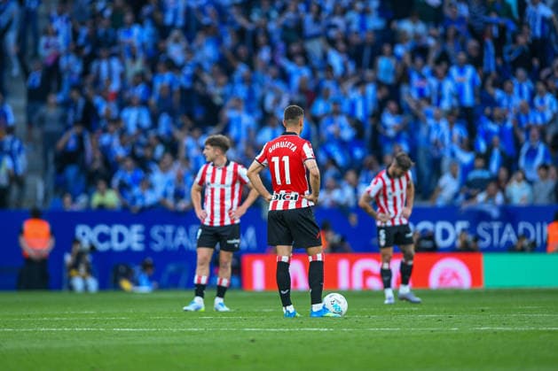 RCD ESPANYOL v ATHLETIC CLUB DE BILBAO RCDE STADIUM BARCELONA. May 13, 2026 RCD ESPANYOL vs ATHLETIC CLUB DE BILBAO May 13,2026 RCD Espanyol finally wins after 18 games. Guruzeta (11) of Athletic Club de Bilbao reacts after the first goal during the match between RCD Espanyol and Athletic Club de Bilbao corresponding to the thirty six day of La Liga EA Sports at RCDE Stadium in Barcelona, Spain. Cornella El Prat ESP Copyright: xS.xRosx