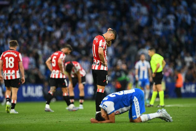 RCD ESPANYOL v ATHLETIC CLUB DE BILBAO RCDE STADIUM BARCELONA. May 13, 2026 RCD ESPANYOL vs ATHLETIC CLUB DE BILBAO May 13,2026 RCD Espanyol finally wins after 18 games. Guruzeta (11) of Athletic Club de Bilbao reacts at the end of the match between RCD Espanyol and Athletic Club de Bilbao corresponding to the thirty six day of La Liga EA Sports at RCDE Stadium in Barcelona, Spain. Cornella El Prat ESP Copyright: xS.xRosx