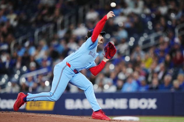 May 13, 2026, Toronto, On, CANADA: Toronto Blue Jays pitcher Dylan Cease (84) works against the Tampa Bay Rays during first inning MLB, Baseball Herren, USA baseball action in Toronto on Wednesday, May 13, 2026. Canada News - May 13, 2026  - ZUMAc35_ 20260513_zaf_c35_142 Copyright: xNathanxDenettex