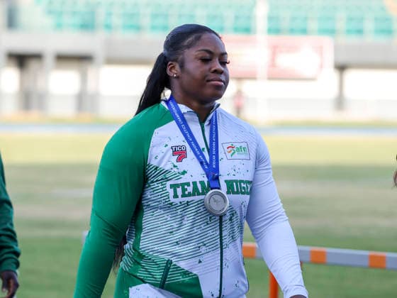 Divine Oladipupo competes at The 24th African Senior Athletics Championships (ASAC) 2026 in Accra, Ghana, at the University of Ghana Sports Stadium from May 12 2026 Copyright: xChristopherxOnahx
