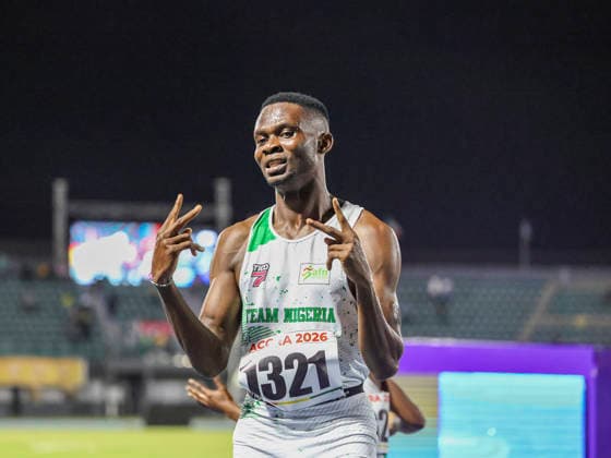 Ezekial Asuquo, Toheebat Jimoh, Victor Sampson and Patience Okon-George competes at The 24th African Senior Athletics Championships (ASAC) 2026 in Accra, Ghana, at the University of Ghana Sports Stadium from May 12 2026 Copyright: xCHRISTOPHERxONAHx