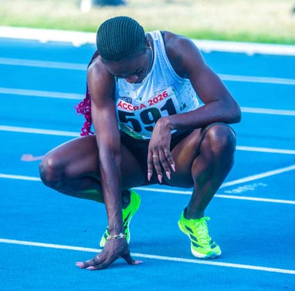 Tobi Amusan (Nigeria) in action after the Women s 100m hurdles event at the 2026 African Senior Athletics Championship in Accra, Ghana. Photo by Adeniyi Muyiwa Copyright: xAdeniyixMuyiwax