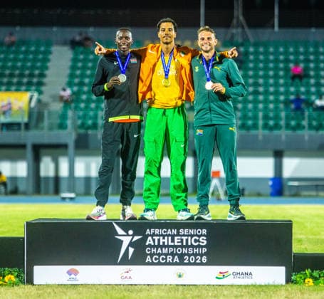 Decathlon medal presentation for the Men s, at the 2026 African Senior Athletics Championship in Accra, Ghana. Photo by Adeniyi Muyiwa Copyright: xAdeniyixMuyiwax