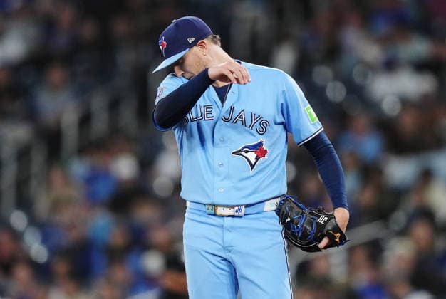May 13, 2026, Toronto, On, CANADA: Toronto Blue Jays pitcher Jeff Hoffman (23) reacts on the mound during 10th inning MLB, Baseball Herren, USA baseball action against the Tampa Bay Rays in Toronto on Wednesday, May 13, 2026. Canada News - May 13, 2026  - ZUMAc35_ 20260513_zaf_c35_188 Copyright: xNathanxDenettex