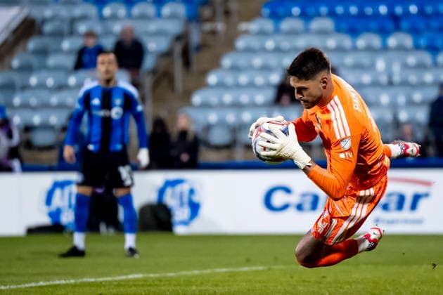 May 13, 2026, Montreal, Pq, Canada: Portland Timbers goalkeeper James Pantemis (41) makes a save against CF Montreal during second half MLS, Fussball Herren, USA soccer action in Montreal on Wednesday, May 13, 2026. Canada News - May 13, 2026  - ZUMAc35_ 20260513_zaf_c35_198 Copyright: xChristopherxKatsarovx