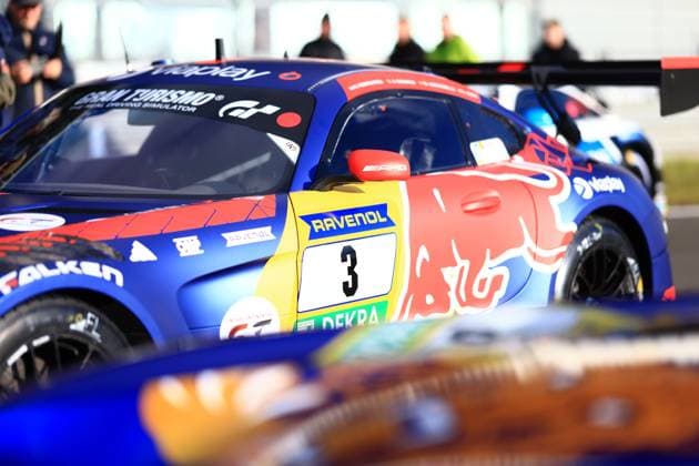 Daniel Juncadella Jules Gounon Lucas Auer Max Verstappen Mercedes AMG Team Verstappen Racing on the grid at the Nürburgring Starting grid at the 24h Nürburgring Copyright: xMichaelxGelhardtx