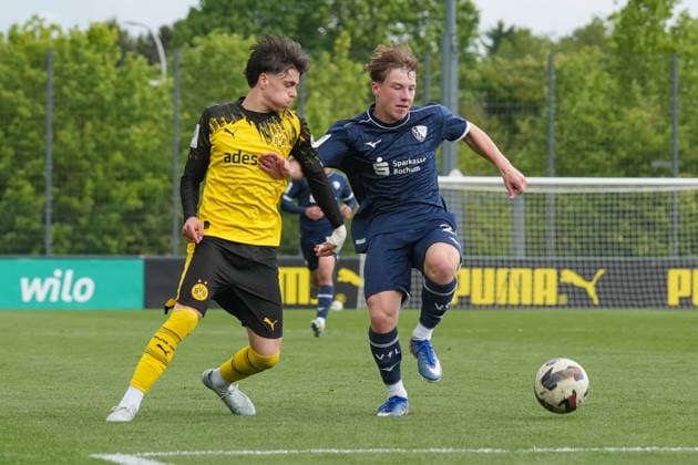 Thursday, 14 05 2026 Season 2025 2026 Final U17 Westfalenpokal at BVB Fußballpark Hohenbuschei, Dortmund, Germany BV Borussia Dortmund U17 VfL Bochum U17 Niclas Julius Goldberg BVB