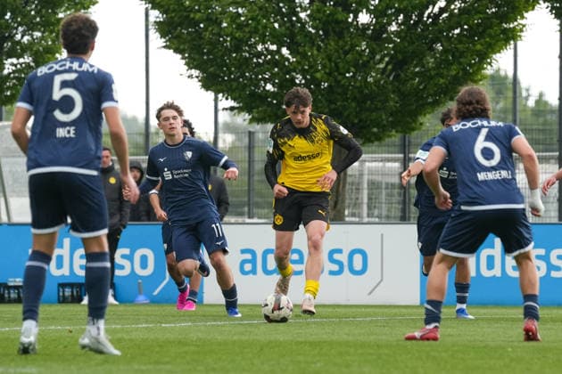 Thursday, 14 05 2026 Season 2025 2026 Final U17 Westfalenpokal at BVB Fußballpark Hohenbuschei, Dortmund, Germany BV Borussia Dortmund U17 VfL Bochum U17 Johann Lasse Jaensch BVB
