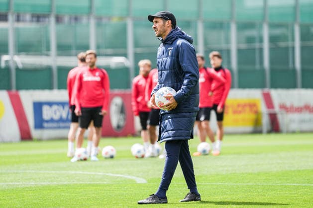 Public training, SC Freiburg, 14 05 2026 Julian Schuster SC Freiburg, Coach Public training, SC Freiburg, 14 05 2026 Copyright: xBEAUTIFULxSPORTS Boscox