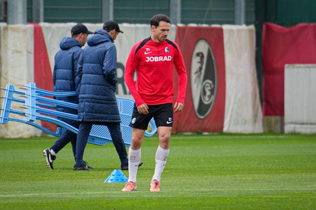 Soccer, Bundesliga, Men, Training SC Freiburg Europa Park Stadion, Sport, Europa Park Stadion, Nicolas Hoefler SC Freiburg, 27 Freiburg Europa Park Stadion Baden Württemberg Germany Copyright: xFINLEYxMÖRCHx