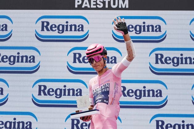 Portugal™s Afonso Oliveira Eulalio of Bahrain Victorious during Stage 6 of the Giro d™Italia, from Paestum to Naples, Italy, Thursday, May 14, 2026.  Copyright: xGianxMattiaxD Albertox xLaPressex