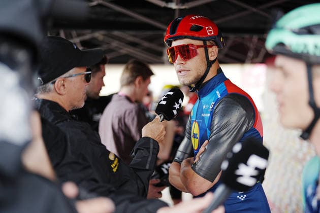 Italy™s Jonathan Milan of Lidl-Trek during Stage 6 of the Giro d™Italia, from Paestum to Naples, Italy, Thursday, May 14, 2026.  Copyright: xGianxMattiaxD Albertox xLaPressex