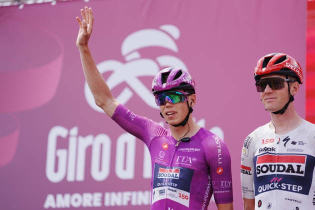 France™s Paul Magnier of Soudal Quick-Step during Stage 6 of the Giro d™Italia, from Paestum to Naples, Italy, Thursday, May 14, 2026.  Copyright: xGianxMattiaxD Albertox xLaPressex