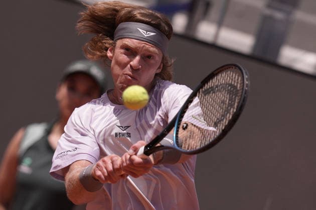 Jannik Sinner during the match between Jannik Sinner (ITA) vs Andrey Rublev at the Italian Open in Rome, Thursday, May 14, 2026. (Alfredo Falcone LaPresse)  Copyright: xAlfredoxFalcone LaPressex