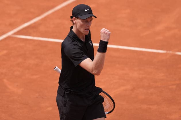 Jannik Sinner during the match between Jannik Sinner (ITA) vs Andrey Rublev at the Italian Open in Rome, Thursday, May 14, 2026. (Alfredo Falcone LaPresse)  Copyright: xAlfredoxFalcone LaPressex