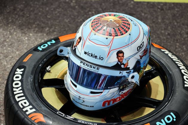 Maximilian Günthers helmet with special design, DS Penske Box, FIA Formula E World Championship Season 12, Monaco E Prix, MonteCarlo, MC, 14 05 2026, FE