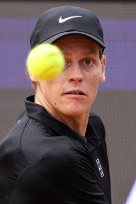 Jannik Sinner of Italy during the match against Andrey Rublev of Russia at the Internazionali BNL d Italia 2026 tennis tournament at Foro Italico in Rome (Italy) on May, 14, 2026. AntoniettaxBaldassarre