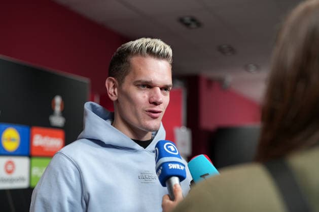 Matthias Ginter SC Freiburg, 28 , Germany, Football, UEFA Europa League, Final, 2025 2026, SC Freiburg vs Aston Villa, 14 05 2026, UEFA Media Day and Press Conference before Leipzig, Europa Park Stadion, Freiburg Europa Park Stadion Baden Württemberg Germany Copyright: xArnexAmbergx