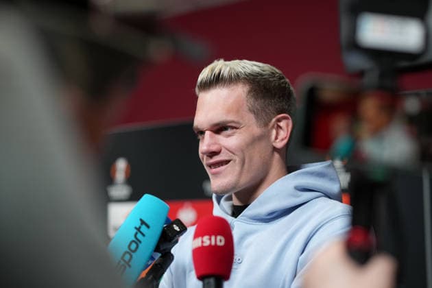 Matthias Ginter SC Freiburg, 28 , Germany, Football, UEFA Europa League, Final, 2025 2026, SC Freiburg vs Aston Villa, 14 05 2026, UEFA Media Day and Press Conference before Leipzig, Europa Park Stadion, Freiburg Europa Park Stadion Baden Württemberg Germany Copyright: xArnexAmbergx