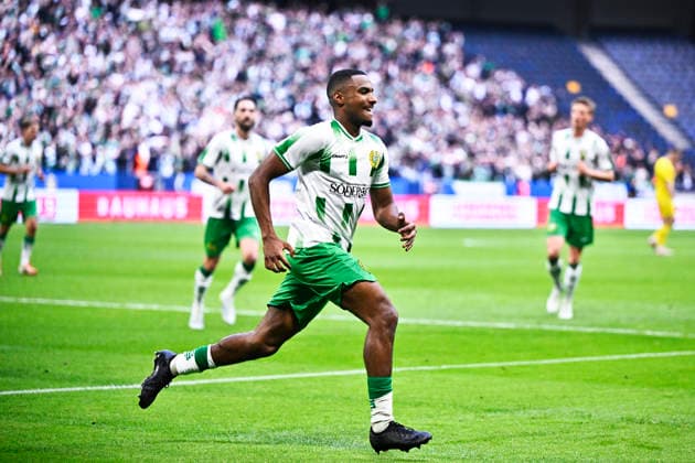 STOCKHOLM, SWEDEN 20260514 Hammarby s Paulos Abraham celebrates his goal, 1 1, during Thursday s final in the Swedish Cup between Mjällby AIF and Hammarby at the National Arena, Strawberry Arena STOCKHOLM SWEDEN x10430x  Copyright: xChristinexOlsson TTx FINAL SWEDISH CUP MJÄLLBY - HAMMARBY